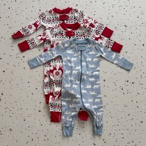 👶🏽 HANNA ANDERSON - CHRISTMAS HOLIDAY HANNAJAMS SLEEPER SET (3)